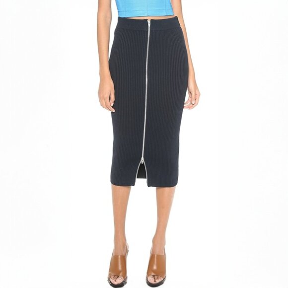 T Alexander Wang 2-Way Knit Zip Skit, White, XS/S - Picture 2 of 8